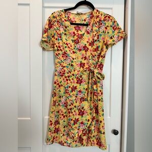 Floral wrap dress